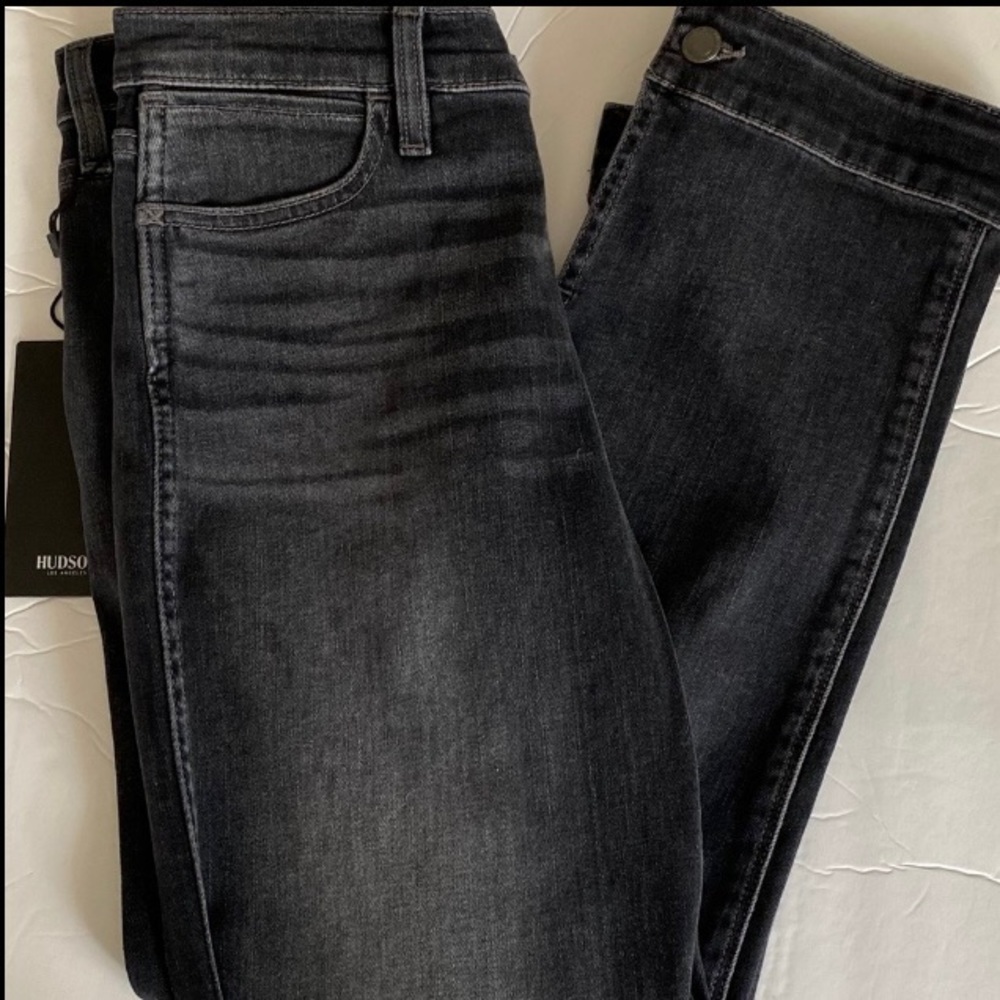 HUDSON MID-RISE NICO JEANS CIGARETTE SMOKE COLOR SIZE 27